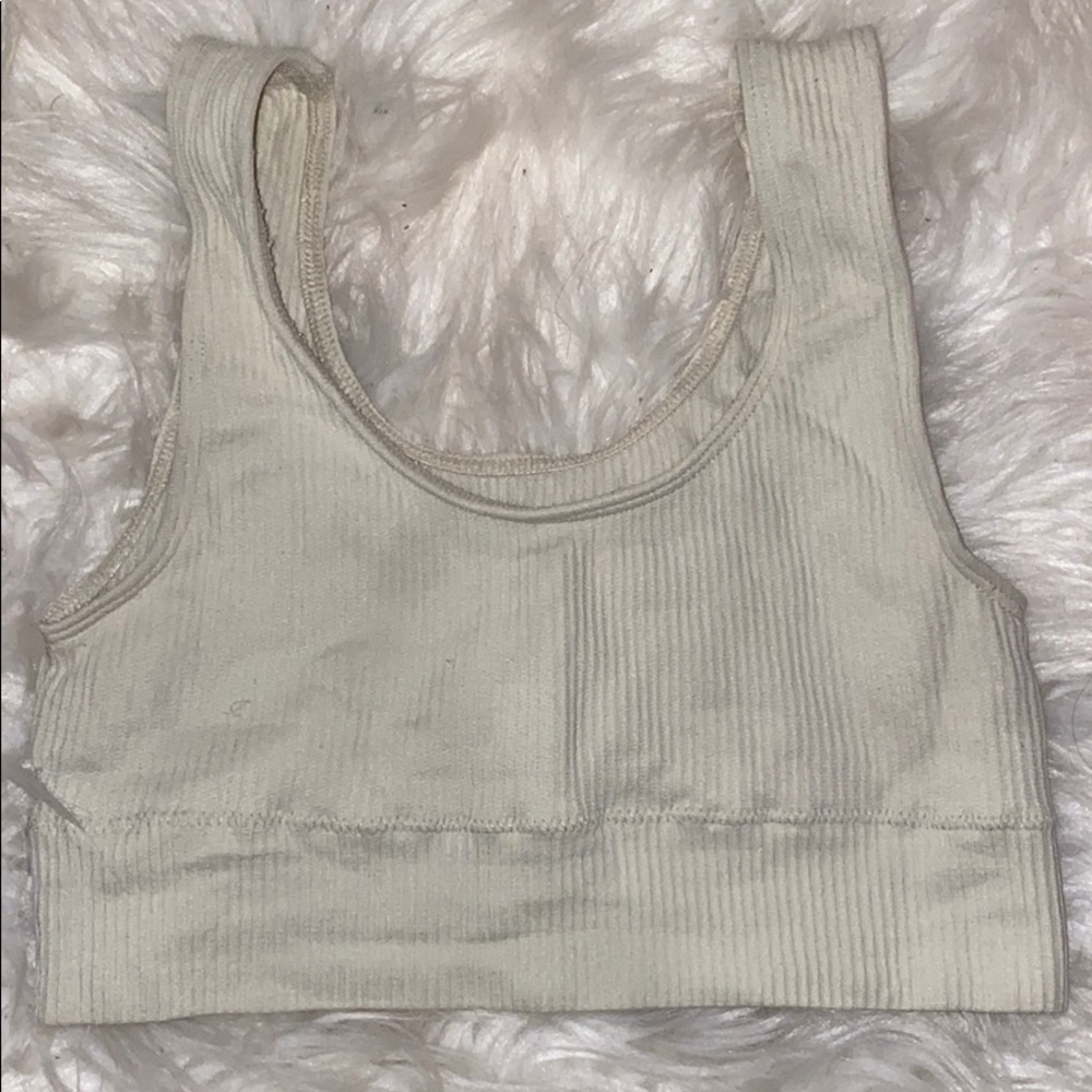 Skims stretch rib scoop Bralette in bone